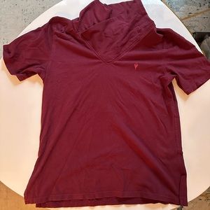 Burgundy TShirt Collar TShirt